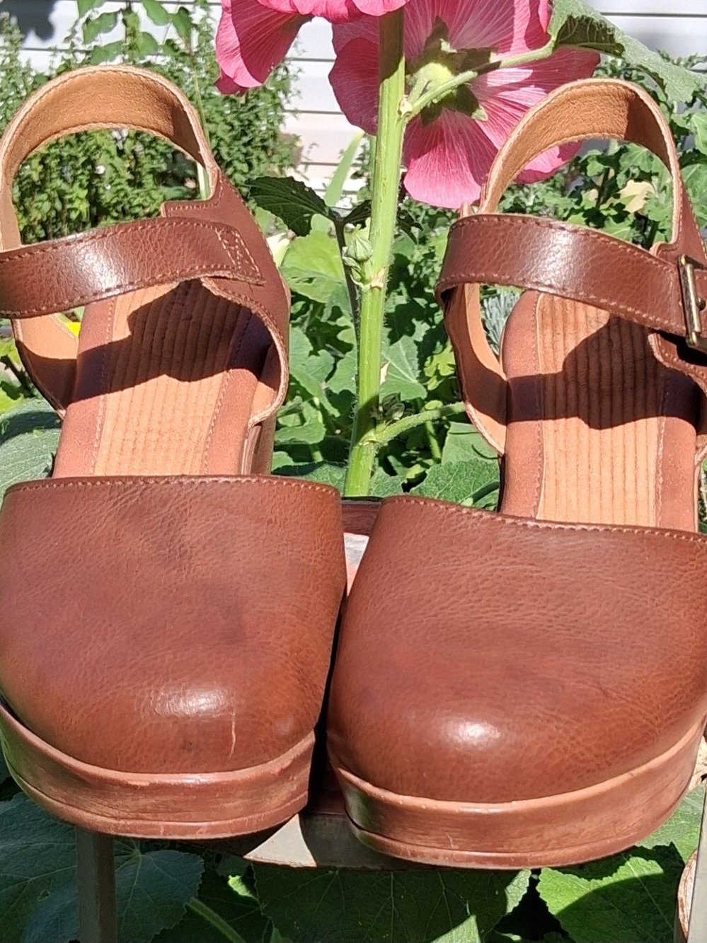 B.O.C. Platform Clogs with Ankle Strap